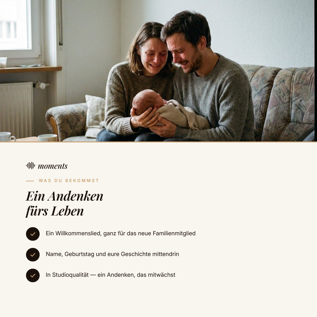 Personalisiertes Geburtslied – Willkommens-Song für euer Baby