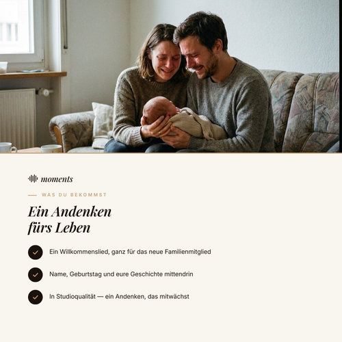 Personalisiertes Geburtslied – Willkommens-Song für euer Baby